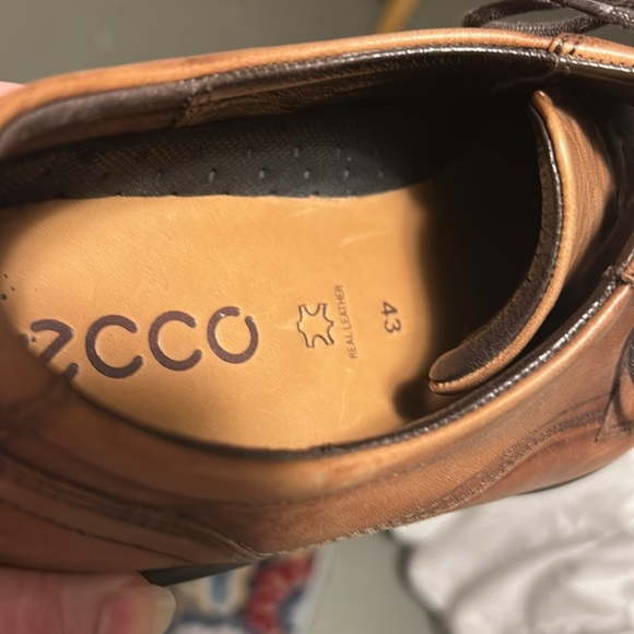 Ecco Men’s Brown Leather Dress Shoes – Size 9 –Comfort Sole business work event - Picture 11 of 15